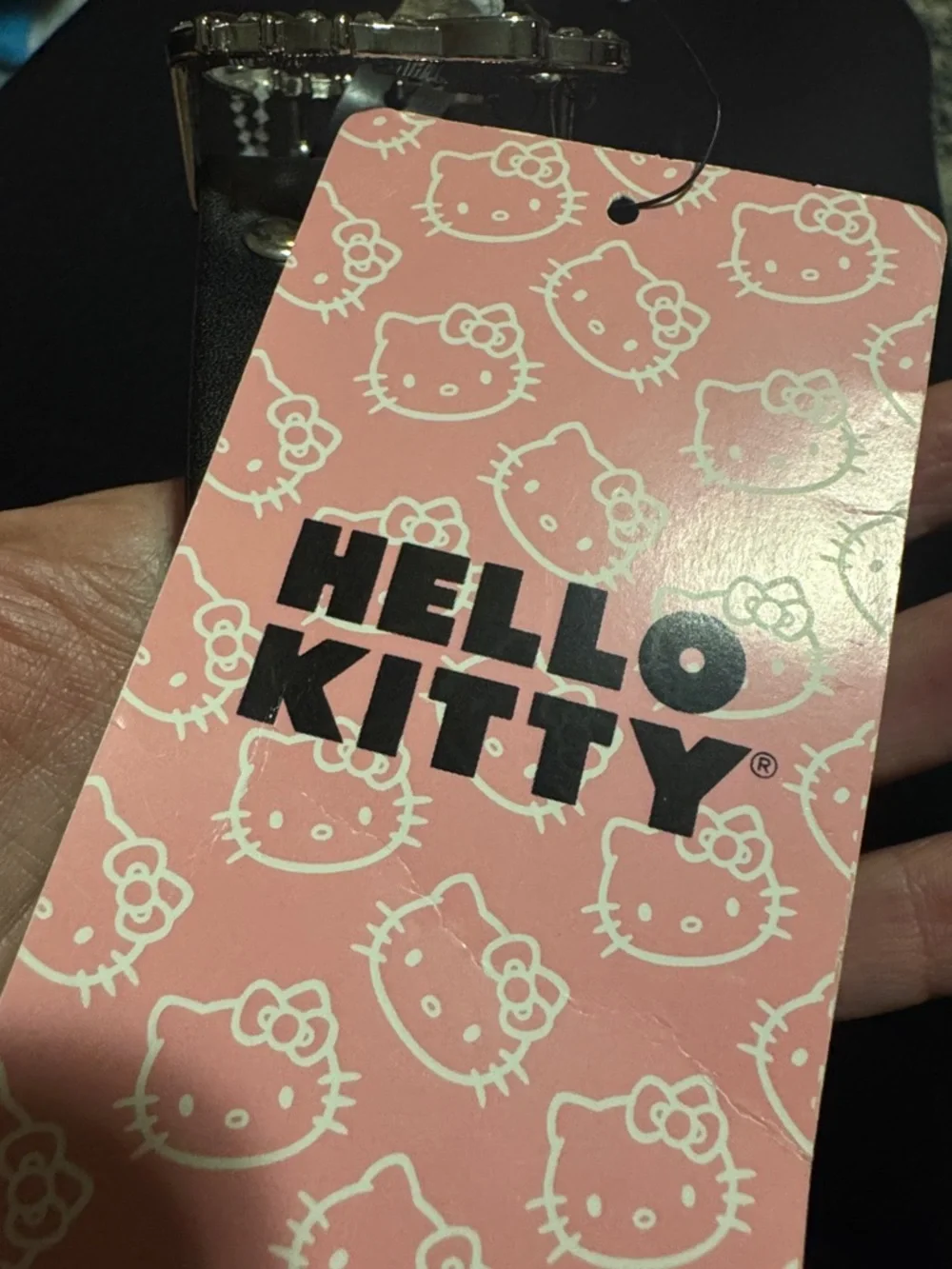 Hello Kitty bow bling Black and Pink Embellished Belt